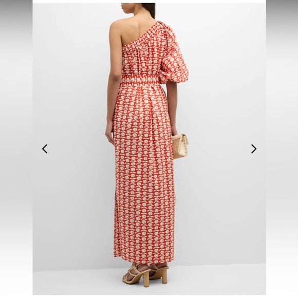 One-Shoulder Apple-Print Column Maxi Dress *worn once* - Picture 2 of 5